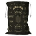 thumbnail image 1 of EREHome Western banners vintage badge Storage Basket Laundry Bag with Drawstring 24x32 Inch, 1 of 2