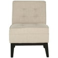 thumbnail image 4 of SAFAVIEH Angel Classic Farmhouse Armless Club Chair, Beige Linen, 4 of 5