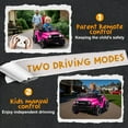 thumbnail image 6 of 24V Ride On Jeep Car, Toddler Ride On Toys w/Parents Remote Control, 200W Power Motor Electric Car for Kids 2-4 with 4-Wheel Suspension, Bluetooth, Music, 1.86-3.11MPH Adjustable Speed, Black, 6 of 8