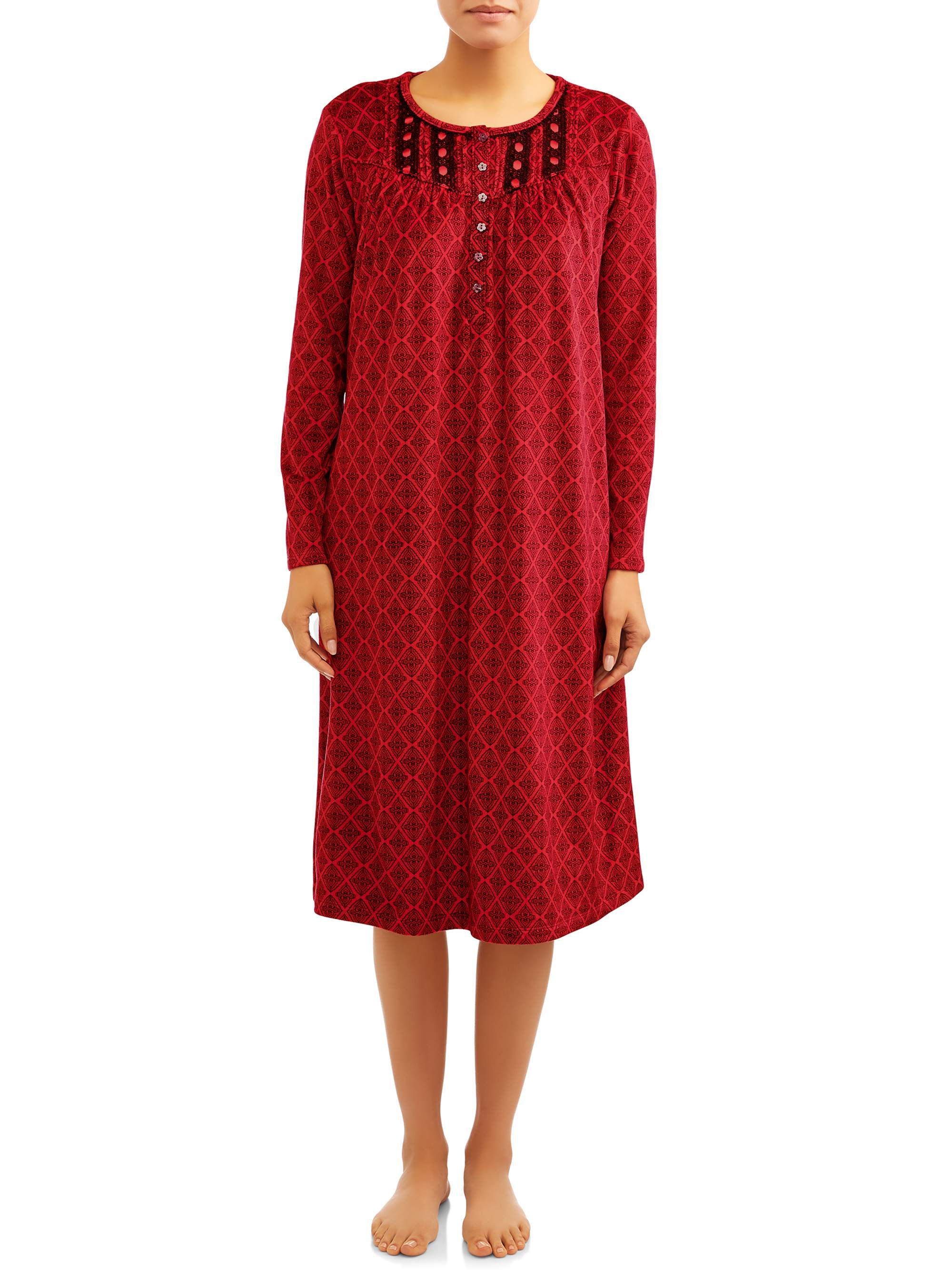 long sleeve nightgown walmart