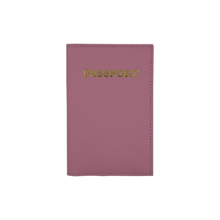 menswallet Passport Cover Holder for Travel 151 PU (C) Light Pink