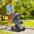 thumbnail image 2 of PawHut 4 Wheels Pet Stroller w/ Reversible Handle, Foldable Travel Carriage, 2 of 10