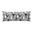thumbnail image 2 of Gaeub Skull and palm leaves Printed Long Body Pillowcase Envelope Closure 1 Pack Wrinkle for Night Sweats - 20x54 in, 2 of 8