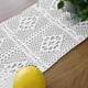 thumbnail image 4 of Camino de mesa de encaje de algodón con borlas, camino de mesa rústico de macramé blanco para decoración de mesa de comedor, hogar, boda, 24 x 180 cm, 4 of 8