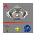 thumbnail image 2 of Sleek Wall Mounted Sink, Stainless Steel Triangle Wash Basin with Deepened Sink Design, Corner Sink for Versatile Use in Limited Spaces, 2 of 6