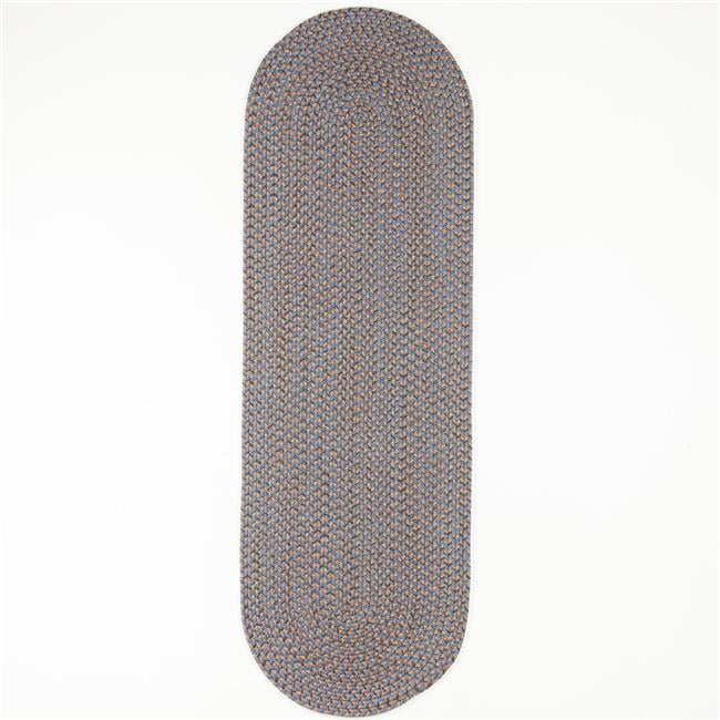 Rhody Rug CD96R024X072 2 x 6 ft. Camden Tweed Runner Rug, Denim Blue