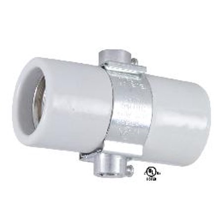 

B&P Lamp® Twin Med. Base Glazed Porcelain Socket with double 1/8IP bushing strap