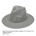 thumbnail image 7 of Sun Hats for Men Wide Brim Panama Hat Beach Hat Straw Hats for Men Sun Protection Foldable Men Fedora Hats UPF50, 7 of 7