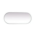 thumbnail image 6 of Elegant Decor Metal Frame Oval Mirror 30x72 Inch in Silver, 6 of 12