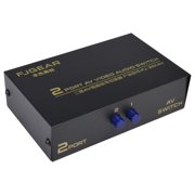 2 Port Av Rca Switch 2 In 1 Out Composite Video L/r Switcher Selector Box For Dvd Player Snes N64 Ps2/3 Game Consoles