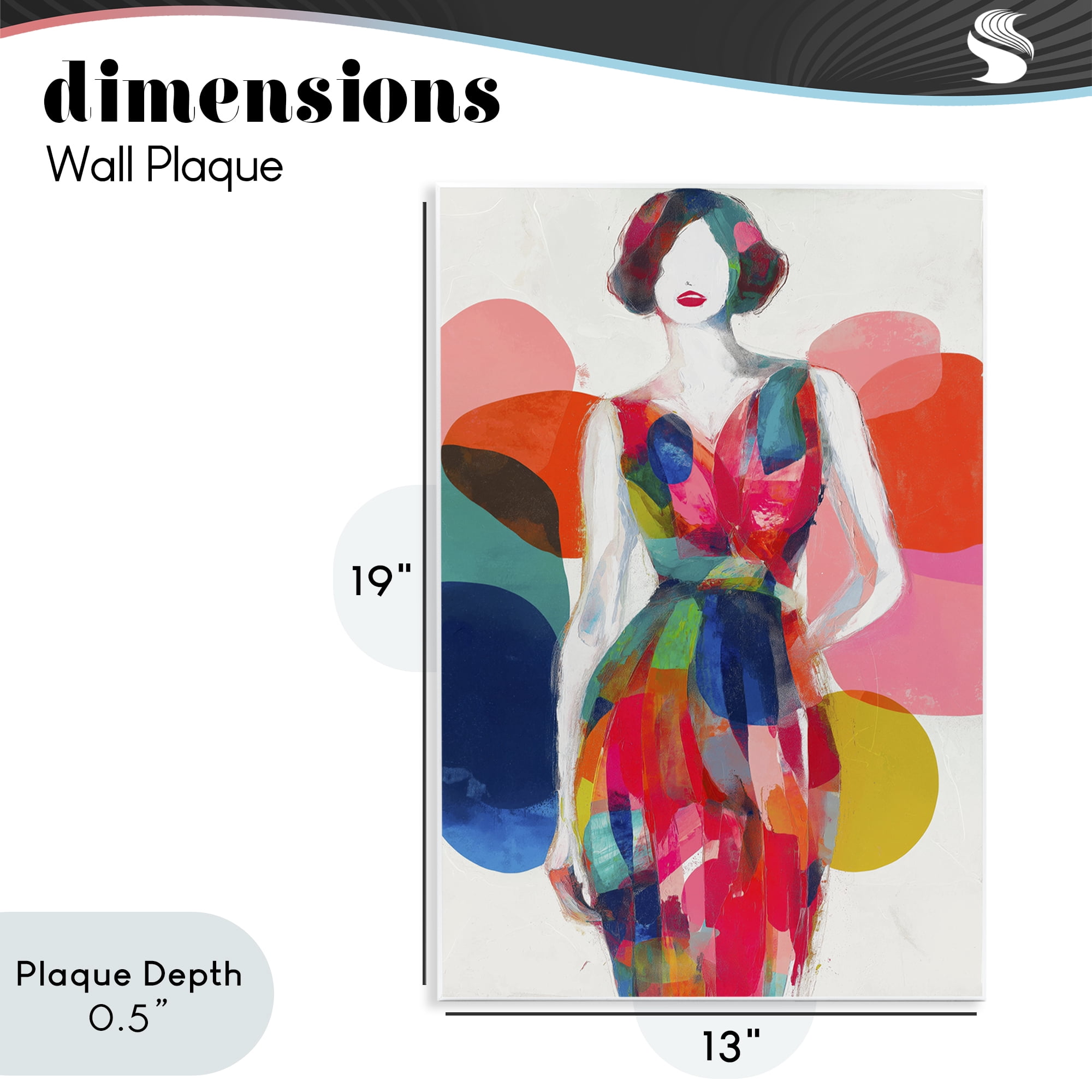 Stupell Industries Deco Fashion Woman Wall Plaque Art, design by Chromatic Storm Studio