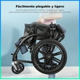 thumbnail image 4 of Silla de Ruedas Plegable De Lujo Acero Compacta Todo Terreno Descansabrazos Cómodos Seguros Negro Medical, 4 of 7