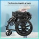 thumbnail image 4 of Silla de Ruedas Plegable De Lujo Acero Compacta Todo Terreno Descansabrazos Cómodos Seguros Negro Medical, 4 of 7