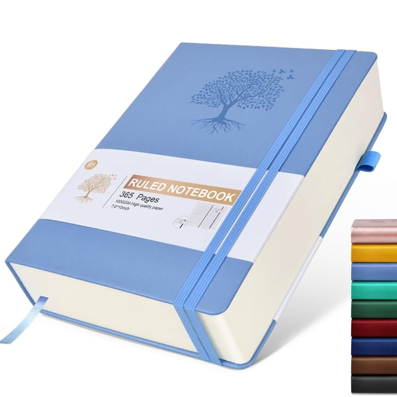 Cuaderno de Diario Rayado Ansopu 365 Páginas B5 Tapa Dura Azul