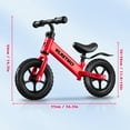thumbnail image 2 of Balance Bike, WLRETMCI Toddler Bikes for Boys Girls Age 2 to 5 Years, 12" Kids Balance Bikes for Toddlers Training Birthday Chrismas Gifts, Red, 2 of 8