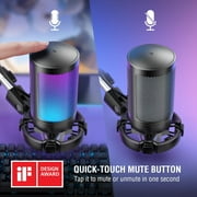 FIFINE A6T Gaming Microphone Kit for PC Computer PS5/4, USB Streaming Microphone with 192kHz High-Res, Boom Arm, RGB, Condenser, Mute, Gain Control