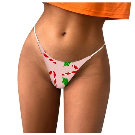 

DENGDENG Womens Printed Bikini Thong Sexy Underwear Thongs for Women Low Waist Low Waist Panties