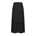thumbnail image 5 of Efsteb Summer Skirts for Women Elastic Waist Drawstring Pleated Skirt Fashion Comfy Casual Solid Color Skirts (Black,L), 5 of 7