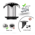 thumbnail image 3 of Filtre de Baignoire Attrape-Cheveux en Acier Inoxydable pour Drain, 3 of 5