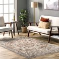 thumbnail image 2 of nuLOOM Ethel Medallion Fringe Area Rug, 3' x 5', Light Brown, 2 of 4