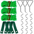 thumbnail image 2 of FUYGRCJ 9PCS Tree Stake Kit Tree Stakes and Supports Set with 3 Nylon Strap 3 Rope and 3 Spiral Stakes Durable Garden Stakes Straightening Kit Multifunctional Tree Anchor Support Strap, 2 of 9