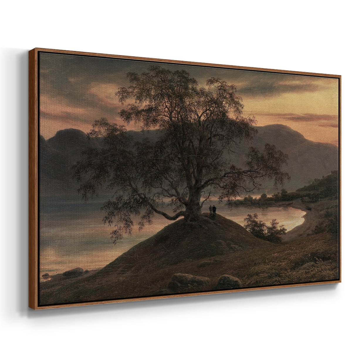 Vintage Landscape-CCCXII By Wexford Home Framed in Walnut Wood Gallery Wrapped Canvas 17 in. x 25 in.