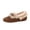 Brown, variant on Moccasin Slippers For Women Winter Fuzzy Lined Platform Slip On Shoes Soft Adjustable Buckle Strap Cozy Thermal Slipper for Outdoor Daily Wear