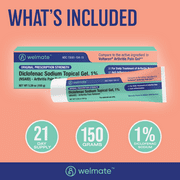WELMATE Pain Relief, 1% Diclofenac Sodium Topical Arthritis Gel, 150g