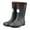 Dark Gray, variant on Zecgelong Outdoor Rain Boots For Men Women Hiking Camping Adventure Comfortable Mid High Calf Rubber Boots Girls' Riding Bootsâ â 8-8.5 Years