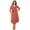 Dusty Rose, variant on Women's Plus Size Wrap Dress 3/4 Sleeve V Neck Waist Tie