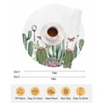 thumbnail image 6 of 13 Inch Round Placemats Set of 4, Green Cactus Non Slip Heat Insulation PP Table Mats, Tropical Summer Botanical Watercolor Washable Place Mats for Kitchen Dining Party Table Decor, 6 of 7