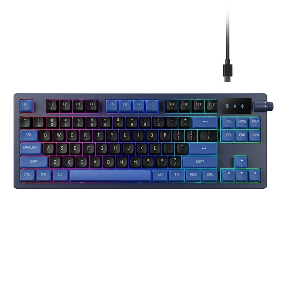 Gamdias HERMES E7 80% Mechanical Keyboard, Volume Control, Hot Swappable, Anti-Ghosting N-Key Rollover, RGB Backlighting