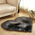 thumbnail image 1 of Soft Heart Shaped Rug  Wool Imitation Sheepskin Rugs Faux Fur Non Slip Bedroom Shaggy Carpet Mats for Dining Room  Living Room  Bathroom  Hall  Bedroom, 1 of 11