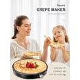 thumbnail image 2 of Crepe Maker Machine, Reemix Compact Pancake Griddle Precise Temperature Control, Nonstick 12&acirc;? Electric Griddle, Batter Spreader for Eggs, Pancake, 2 of 7