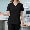 thumbnail image 5 of Purcolt Scrub Tops for Women Stretchy V-Neck Short Sleeve Medical Nurse Shirt Soft Durable Fade Resistant Moisture Wicking Modern Fit T-Shirt with 2 Pockets, 5 of 8