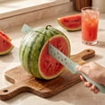 thumbnail image 5 of Cook With Color Watermelon Knife, Extra-Long Serrated Stainless Steel Blade for Melons, Sage, 5 of 5