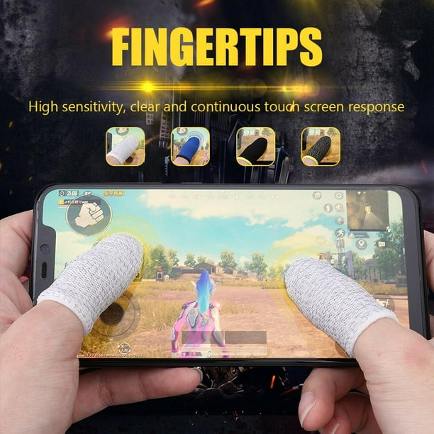 1 Pair Gamer Sleeve Sweatproof Dedales Gamer Finger Cover Touch Screen  Fingertips Sleeve For Mobile Games