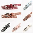 thumbnail image 2 of Ceinture en Cuir Pu pour Femmes avec Trous à Œillets Simples Cloutés Rivets Chaîne de Taille, 2 of 4