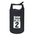 thumbnail image 1 of Bolsa seca impermeable de PVC pesado de lona impermeable negra 500D 2L, adecuada para piragüismo / remo / piragüismo / pesca / Rafting / Natación / camping / Snowboard, 1 of 5