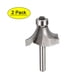 thumbnail image 1 of 2Pcs Broca para Router 1/4 Vástago 1 Pulgada Diámetro de Corte Esquina Redondeada Acero de Tungsteno, 1 of 5