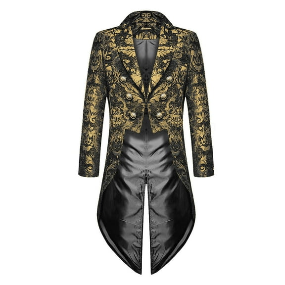 Men Winter Warm Vintage Tailcoat Jacket Overcoat Outwear Buttons Coat