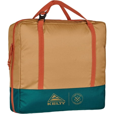 Camp Kitchen Organization Kit, Pockets, Compartments for Outdoor Cooking Essentials, Plastic, DULL GOLD/DEEP TEAL