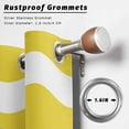 thumbnail image 5 of Outdoor Curtains for Patio Waterproof Nautical Anchor Indoor/Outdoor Curtain Tiebacks Yellow and White Wave Stripes Privacy Sun Block Grommet Drapes for Pergolas Gazebo Porch 2 Panel 54x108 Inch, 5 of 9