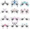 thumbnail image 1 of Tatuajes de diamantes de imitación con forma de sirena SIQUK de Face Jewels, 12 unidades, 1 of 7