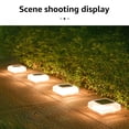 thumbnail image 3 of Solar Post Lights, Solar Cap Light with 2 Light Modes, Transparent Lampshade, Manual Switch, IP65Waterproof Square Column Lamp For Patio, Garden, 3 of 7