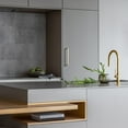 thumbnail image 2 of Goo-Ki 7 9/16" Center to Center Brushed Brass Kitchen Cabinet Handles,Modern Carved Drawer Pulls Closet Classic Kitchen Hardware for Bedroom,(6 Pack), 2 of 6