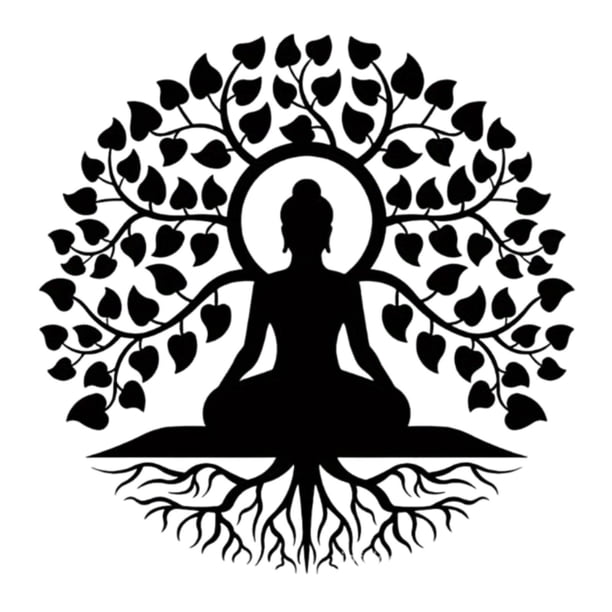Decoración de pared del árbol de la vida, arte zen, Buda religioso, arte de pared de metal para pasillo 30cm