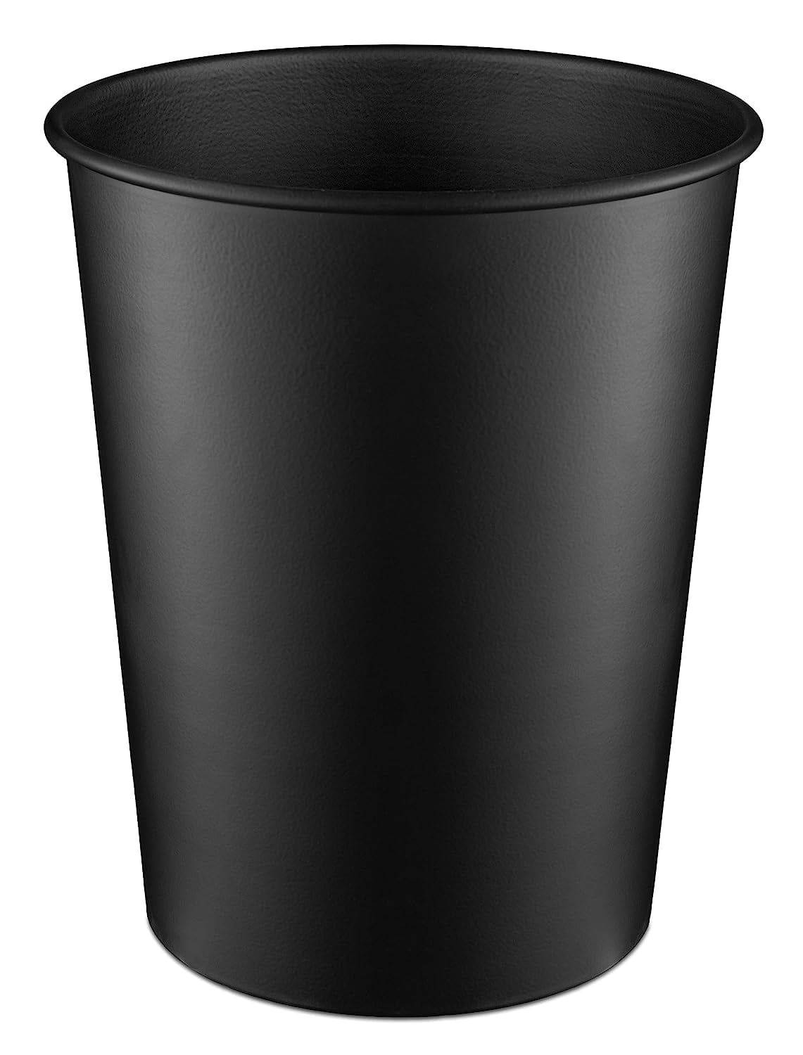 Monarch Abode Metal Wastebasket Trash Can, Bathroom Decor, Black