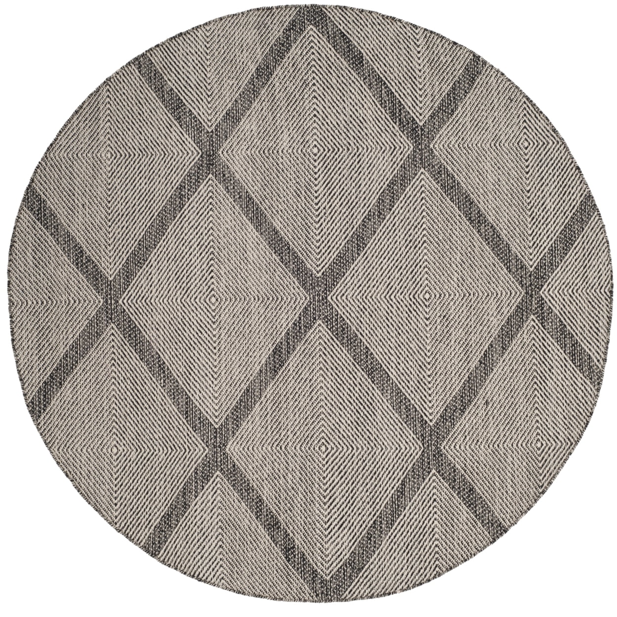 SAFAVIEH Montauk Bailey Geometric Diamond Cotton Area Rug, Black, 3' x 5'