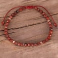 thumbnail image 2 of Natural Red Jasper Stone Faceted Bracelet Red Stone Dainty Bracelet Minimalist USA, 2 of 3